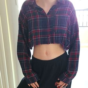 Forever 21 Flannel Crop Top